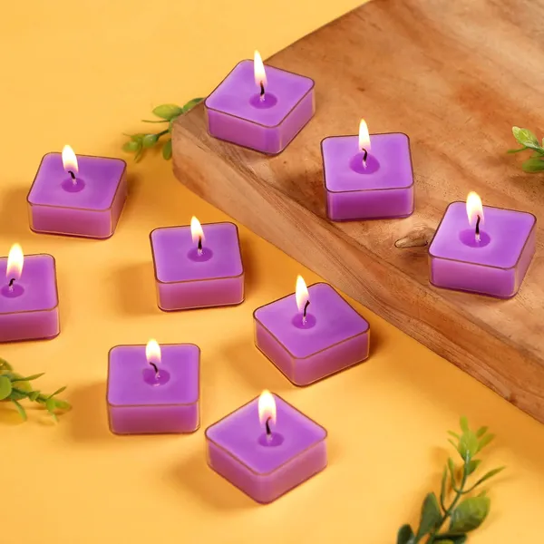 Pack_of_9_Purple_Candles_Scented_Square_Shaped_Tealights_(Lavender_)