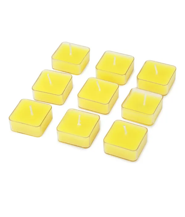 Pack_of_9_Yellow_Candles_Scented_Square_Shaped_Tealights_(Lemon_Grass)