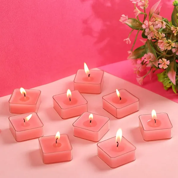 Pack_of_9_Pink_Candles_Scented_Square_Shaped_Tealights_(Rose)