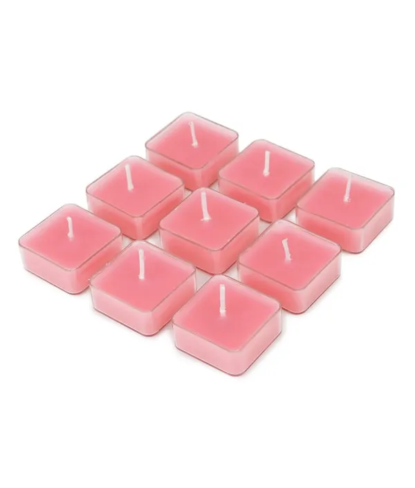 Pack_of_9_Pink_Candles_Scented_Square_Shaped_Tealights_(Rose)