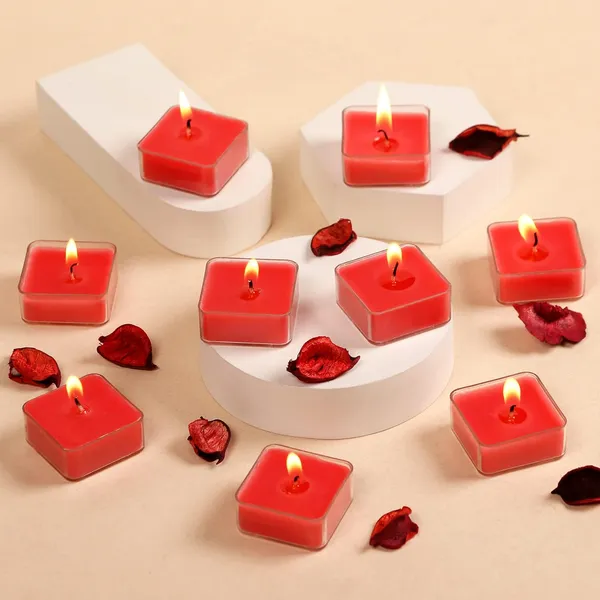 Pack_of_9_Red_Candles_Scented_Square_Shaped_Tealights_(Rose_)