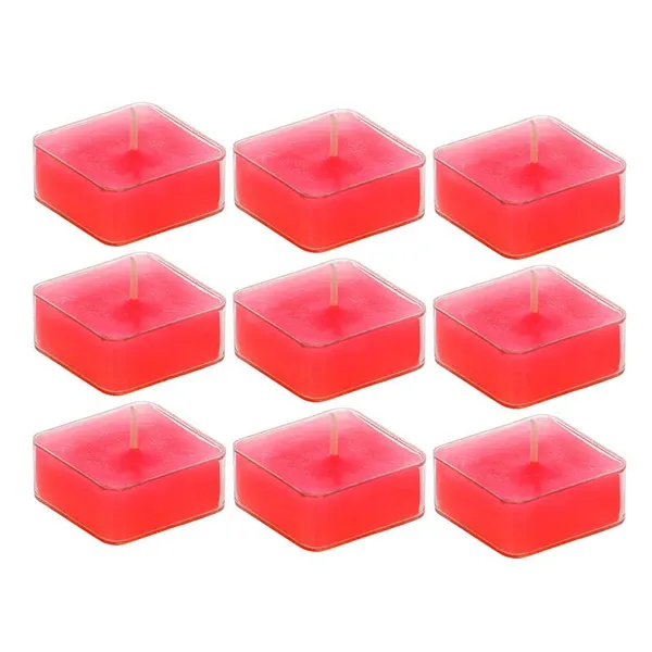 Pack_of_9_Red_Candles_Scented_Square_Shaped_Tealights_(Rose_)
