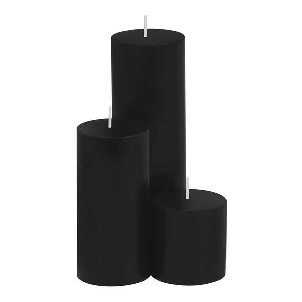 Set_of_3_Black_Candles_Unscented_Pillar_Candles_2X2,_2X4,_2X6_Inches_Paraffin_Wax_Candles_Home_Decor