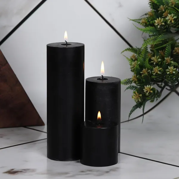 Set_of_3_Black_Candles_Unscented_Pillar_Candles_2X2,_2X4,_2X6_Inches_Paraffin_Wax_Candles_Home_Decor