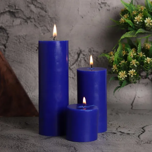 Set_of_3_Dark_Blue_Candles_Unscented_Pillar_Candles_2X2,_2X4,_2X6_Inches_Paraffin_Wax_Candles_Home_Decor