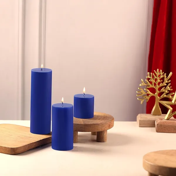 Set_of_3_Dark_Blue_Candles_Unscented_Pillar_Candles_2X2,_2X4,_2X6_Inches_Paraffin_Wax_Candles_Home_Decor