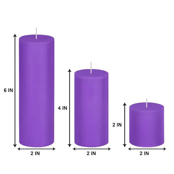 Set_of_3_Purple_Candles_Unscented_Pillar_Candles_2X2,_2X4,_2X6_Inches_Paraffin_Wax_Candles_Home_Decor
