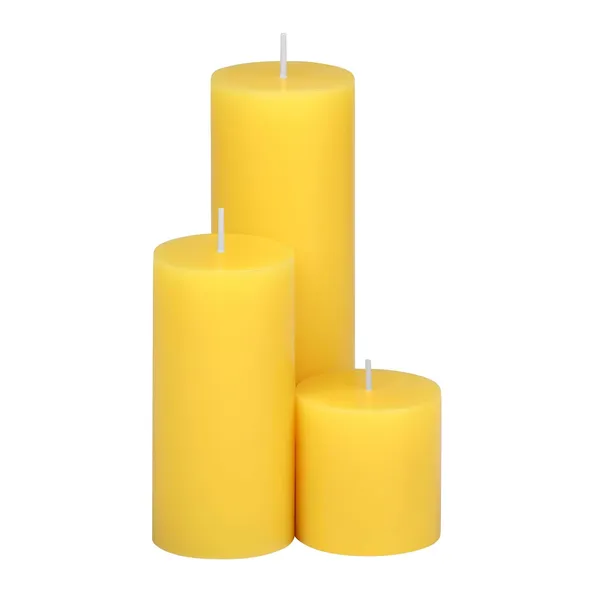 Set_of_3_Yellow_Candles_Unscented_Pillar_Candles_2X2,_2X4,_2X6_Inches_Paraffin_Wax_Candles_Home_Decor