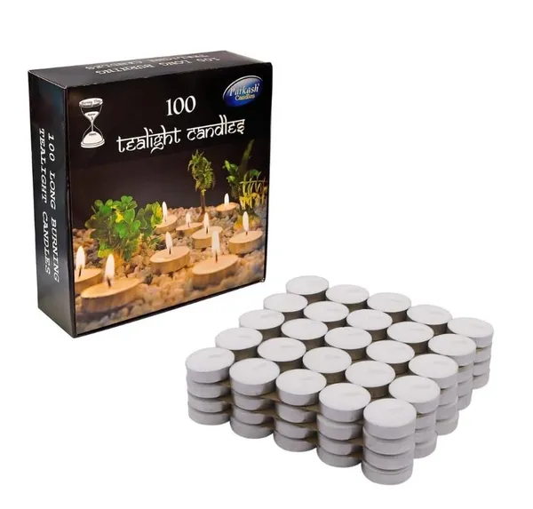 Set_Of_100_White_Parrafin_Wax_Tea_Lights,_Unscented,_White,_20_X_20_X_4.5_Cm_(3Hr)_(Cd_-_103)