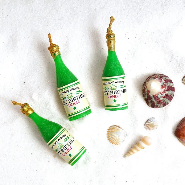 Pack_Of_6_White_Candles_Champagne_Bottle_Candle_Birthday_Candle_Cake_Decoration_Piece,_Green,_18_X_3.5_X_8