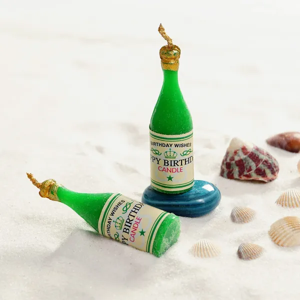 Pack_Of_6_White_Candles_Champagne_Bottle_Candle_Birthday_Candle_Cake_Decoration_Piece,_Green,_18_X_3.5_X_8