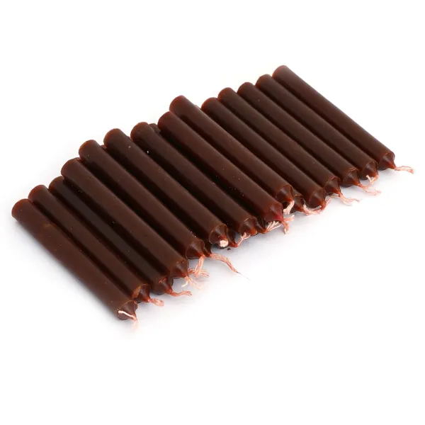 Set_of_20_Dark_Brown_Candles_Chime_Candles_Ritual_Spell_CandleUnscented_(Dark_Brown),_Wax