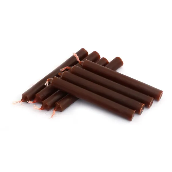 Set_of_20_Dark_Brown_Candles_Chime_Candles_Ritual_Spell_CandleUnscented_(Dark_Brown),_Wax