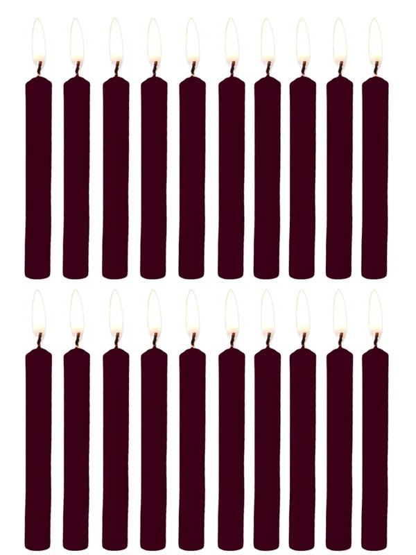Set_of_20_Dark_Brown_Candles_Chime_Candles_Ritual_Spell_CandleUnscented_(Dark_Brown),_Wax