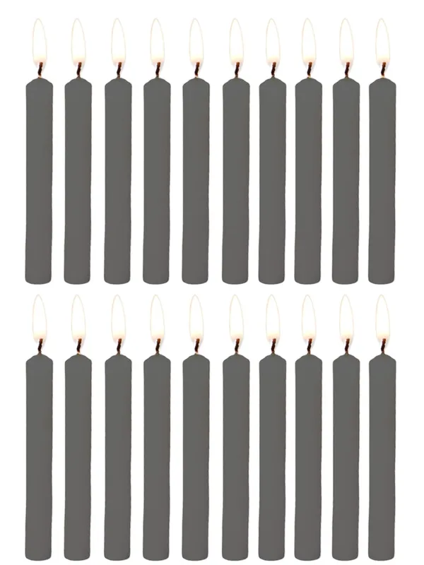 Set_of_20_Grey_Wax_Candles_Chime_Candles_Ritual_Spell_CandleUnscented