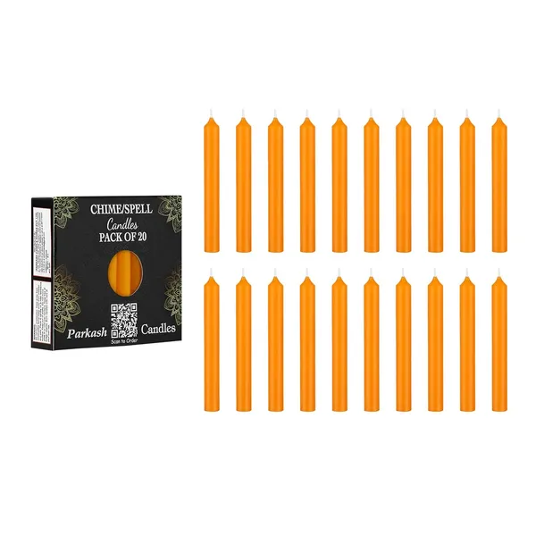 Set_of_20_Orange_Candles_Chime_Candles_Ritual_Spell_CandleUnscented,_Wax