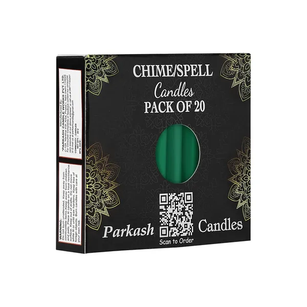 Set_of_20_Green_Wax_Candles_Chime_Candles_Ritual_Spell_Candle_Unscented