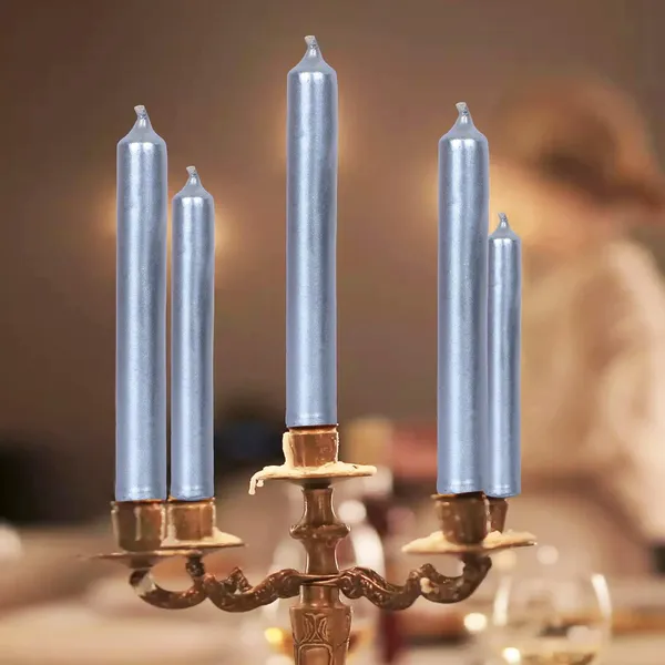 Set_of_20_Silver_Candles_Chime_Candles_Ritual_Spell_CandleUnscented_(Silver),_Wax