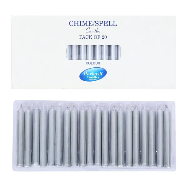 Set_of_20_Silver_Candles_Chime_Candles_Ritual_Spell_CandleUnscented_(Silver),_Wax