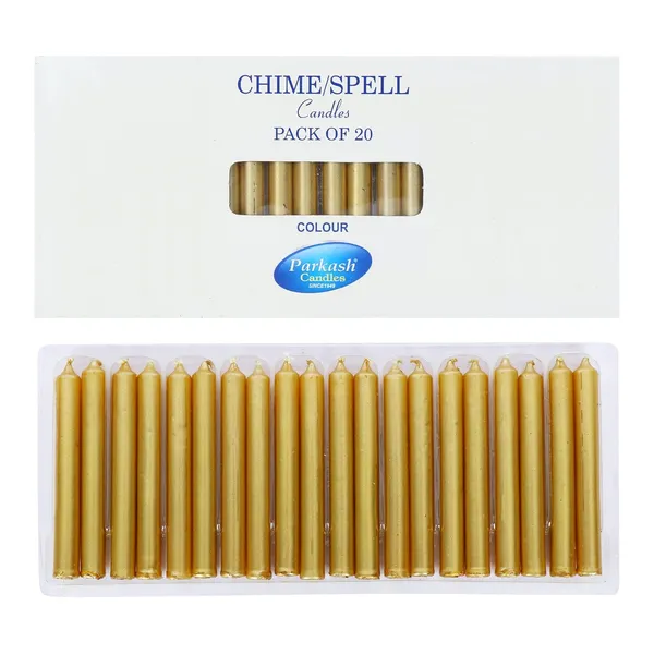 Set_Of_40_Golden_Candles_Chime_Candles/Stick_Candle/Spell_Candle_Ritual_Spell_CandleUnscented,_Wax
