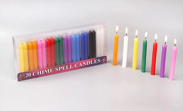 Set_Of_40_Multicolour_Candles_Chime_Candles/Stick_Candle/Spell_Candle_Ritual_Spell_CandleUnscented_(Multicolour),_Wax