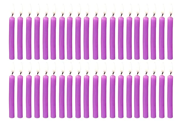Set_Of_40_Purple_Candles_Chime_Candles/Stick_Candle/Spell_Candle_Ritual_Spell_CandleUnscented_Wax