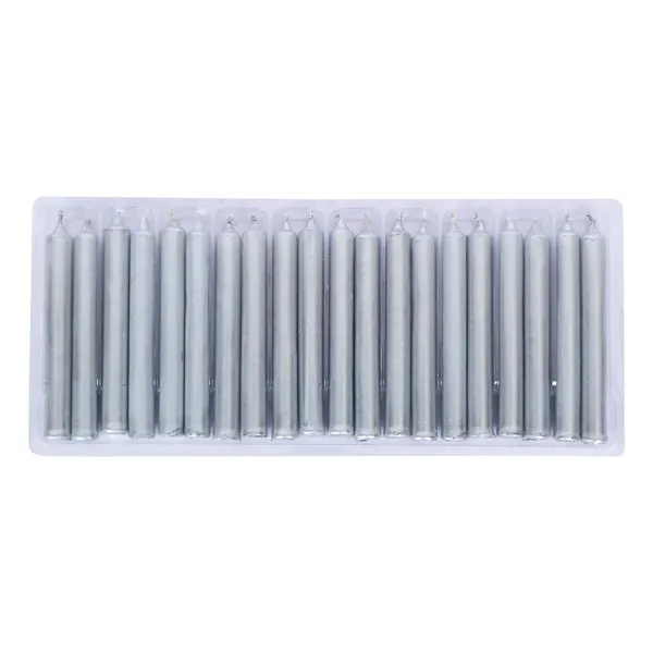 Set_Of_40_Silver_Candles_Chime_Candles/Stick_Candle/Spell_Candle_Ritual_Spell_CandleUnscented_(Silver),_Wax
