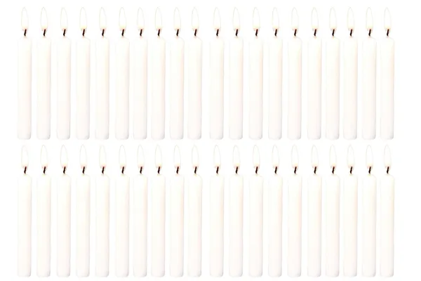 Set_Of_40_White_Wax_Unscented_Stick_Chime_Ritual_Spell_Candle