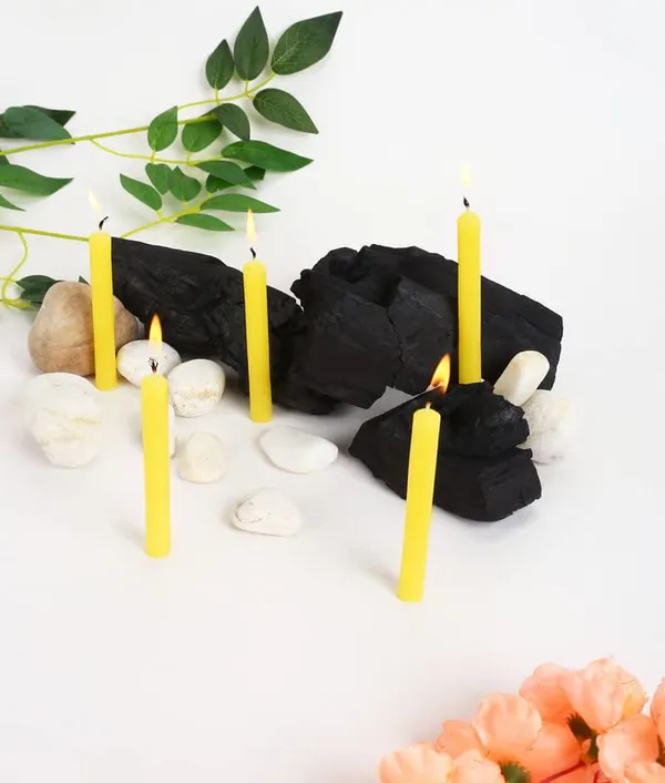 Set_of_20_Yellow_Candles_Chime_Candles_Ritual_Spell_CandleUnscented,_Wax