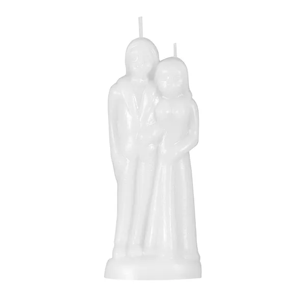 White_Paraffin_Wax_Wedding_Couple_Shaped_Candle_|_For_Home_Decoration_|_Unscented