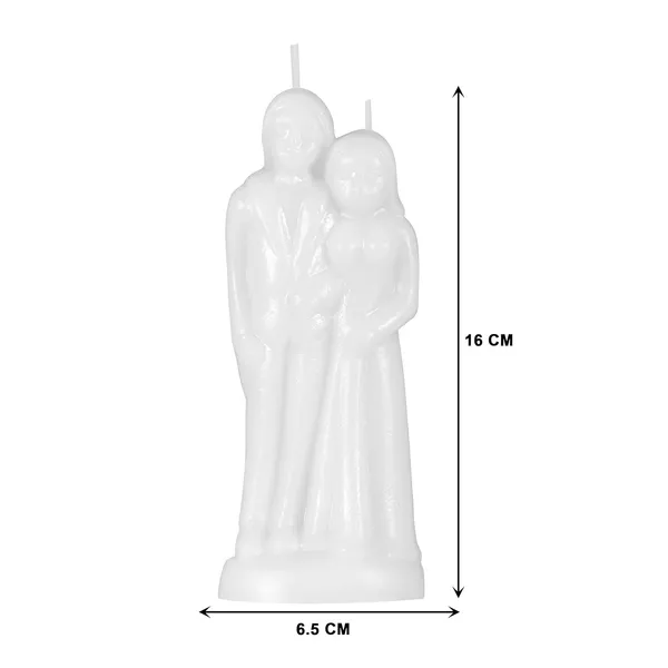 White_Paraffin_Wax_Wedding_Couple_Shaped_Candle_|_For_Home_Decoration_|_Unscented
