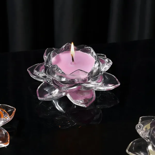 Pink_Glass_Lotus_Candle_(4.72_X_2_Inches)