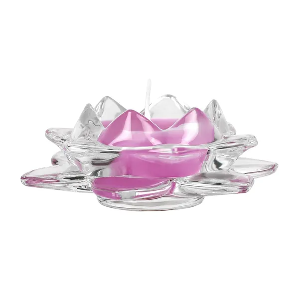 Pink_Glass_Lotus_Candle_(4.72_X_2_Inches)
