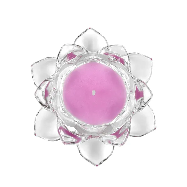 Pink_Glass_Lotus_Candle_(4.72_X_2_Inches)