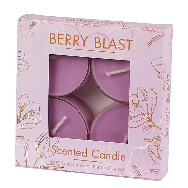 Pack_Of_4_Multicolor_Candles_Scented_Premium_Soy_Wax_Jumbo_Tealights_,_(Berry_Blast)