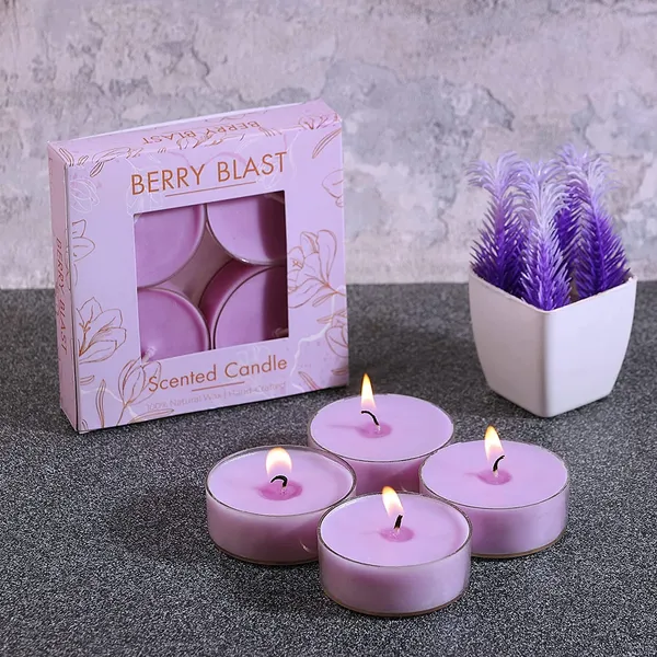 Pack_Of_4_Multicolor_Candles_Scented_Premium_Soy_Wax_Jumbo_Tealights_,_(Berry_Blast)
