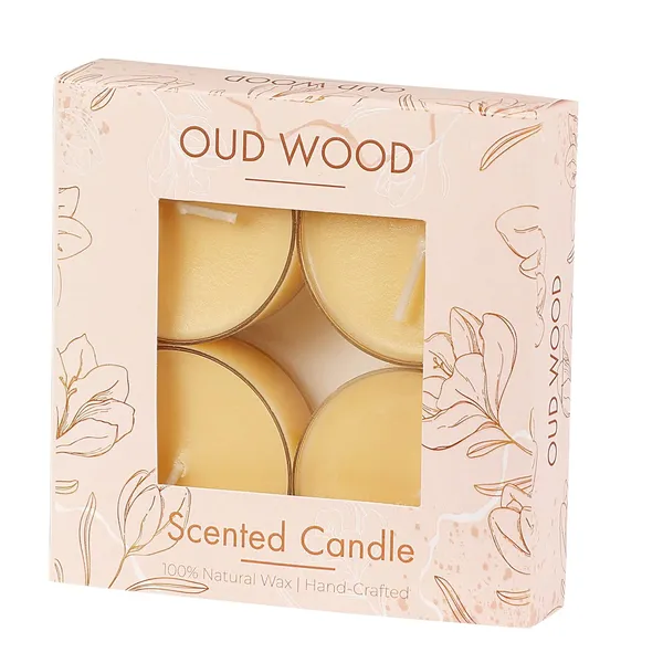 Pack_Of_4_Multicolor_Candles_Scented_Premium_Soy_Wax_Jumbo_Tealights,_(Oud_Wood)