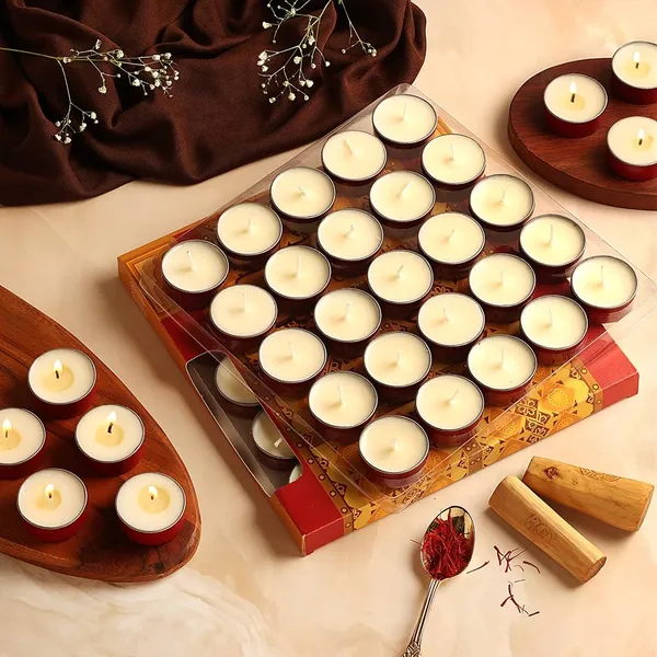 Set_of_25_Soy_Wax_Scented_Aroma_Tea_Light_Candles_|_Kesar_Chandan