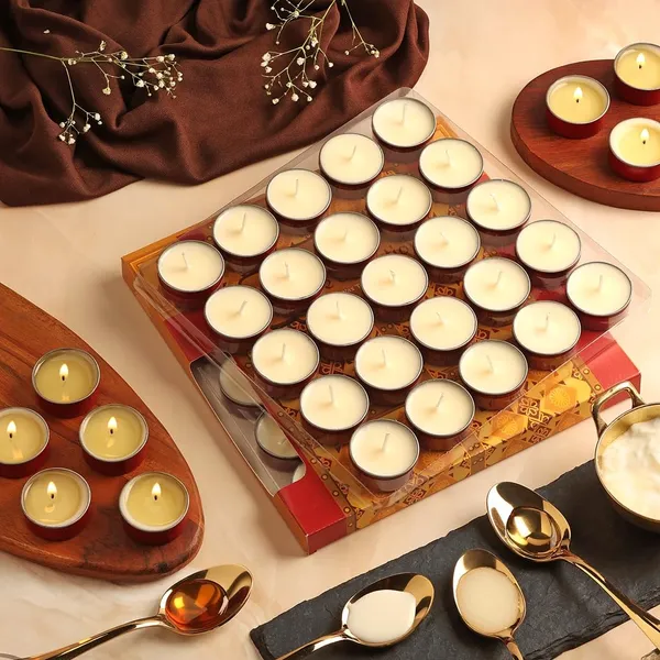 Set_of_25_Soy_Wax_Scented_Aroma_Tea_Light_Candles_|_Panch_Amrit