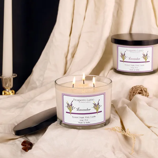 White_Candles_3_Wick_Soy_Wax_Scented_Candle35_Hours_Burn_TimeLong_Lasting_Premium_CandlesIdeal_For_Home_Decor_Gifting_&_Aromatherapy_(Lavender)
