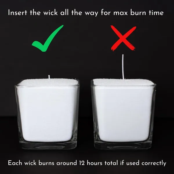 White_Non_Toxic_Powder_Candles_|_Refillable_Sand_Wax_With_20_Wicks_|_Unsented