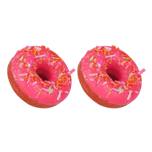 Pack_Of_2_Strawberry_Pink_Paraffin_Wax_Donuts_Candle_|_For_Home_Decor_Birthday_Gifting_|_Unscented