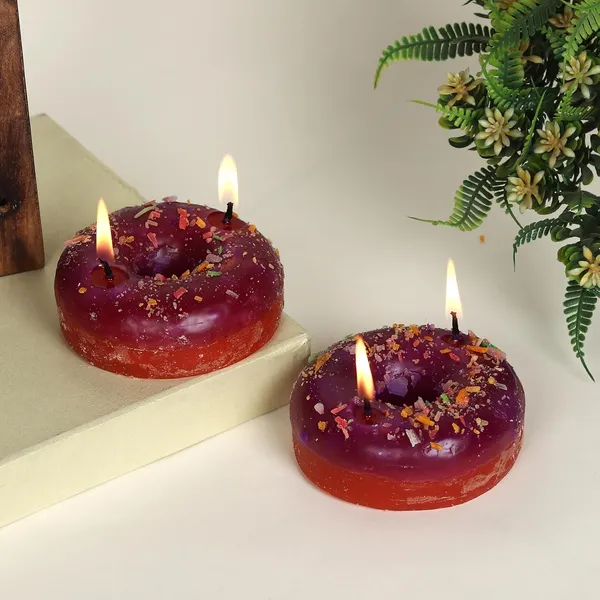 Pack_Of_2_Sweet_Potato_Purple_Paraffin_Wax_Donuts_Candle_|_For_Home_Decor_Birthday_Gifting_|_Unscented