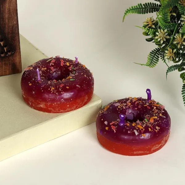 Pack_Of_2_Sweet_Potato_Purple_Paraffin_Wax_Donuts_Candle_|_For_Home_Decor_Birthday_Gifting_|_Unscented