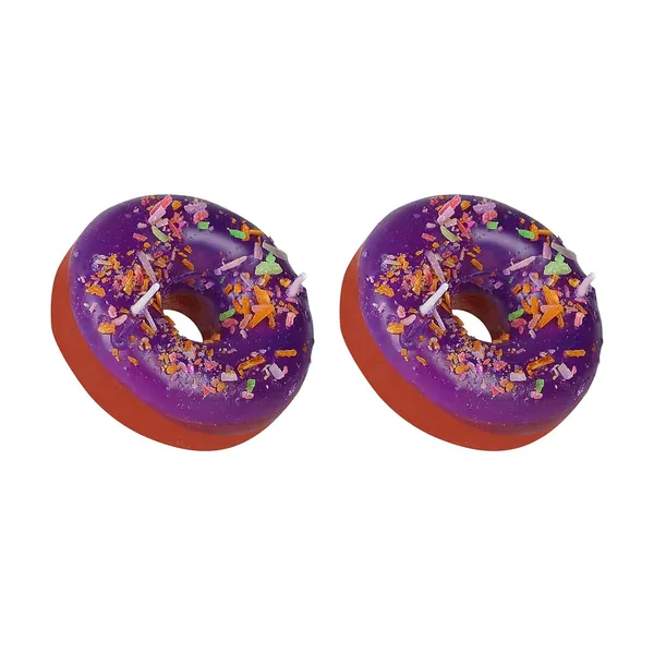 Pack_Of_2_Sweet_Potato_Purple_Paraffin_Wax_Donuts_Candle_|_For_Home_Decor_Birthday_Gifting_|_Unscented