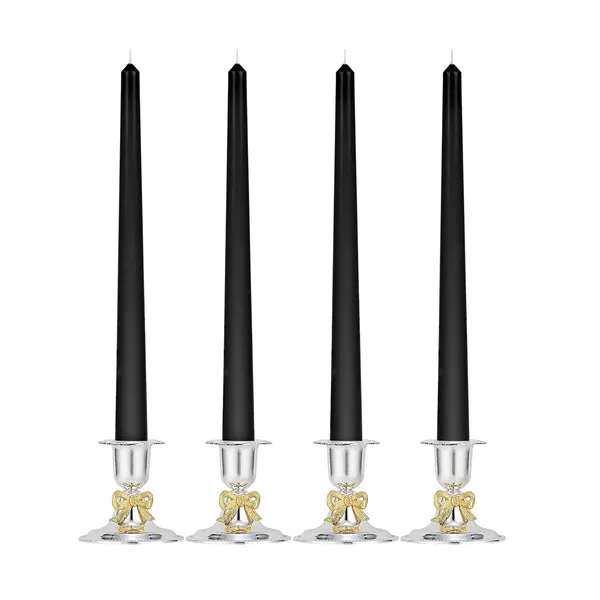 Set_of_4_Black_Candles_Unscented_Dripless_Taper_Candles_10_Inch_X_0.75_Inch_Candle_Light_Dinner_Spell_Paraffin_Wax