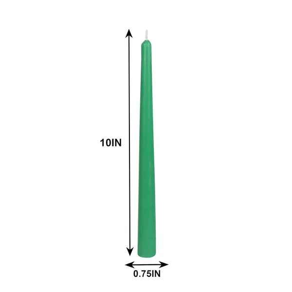 Set_of_4_Green_Candles_Unscented_Dripless_Taper_Candles_10_Inch_X_0.75_Inch_Candle_Light_Dinner_Spell_Paraffin_Wax
