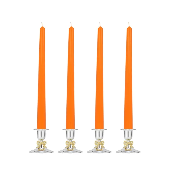 Set_of_4_Orange_Candles_Unscented_Dripless_Taper_Candles_10_Inch_X_0.75_Inch_Candle_Light_Dinner_Spell_Paraffin_Wax
