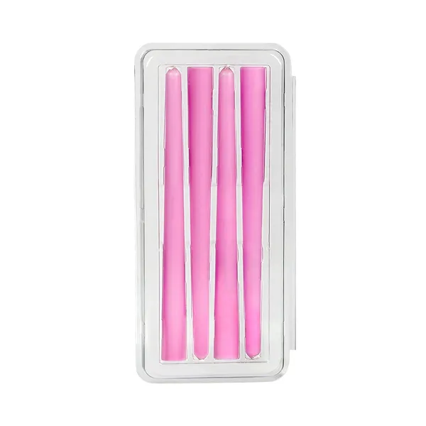 Set_of_4_Pink_Candles_Unscented_Dripless_Taper_Candles_10_Inch_X_0.75_Inch_Candle_Light_Dinner_Spell_Paraffin_Wax