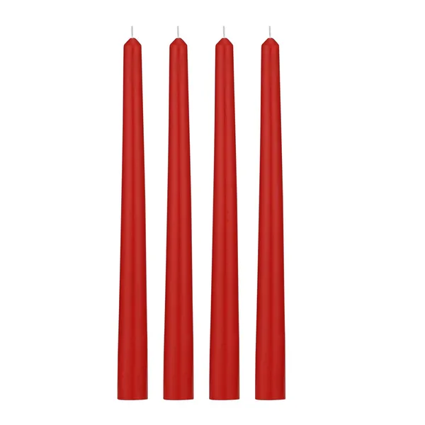 Set_of_4_Red_Candles_Unscented_Dripless_Taper_Candles_10_Inch_X_0.75_Inch_Ram_Mandir_Candle_Spell_Paraffin_Wax_(Red)